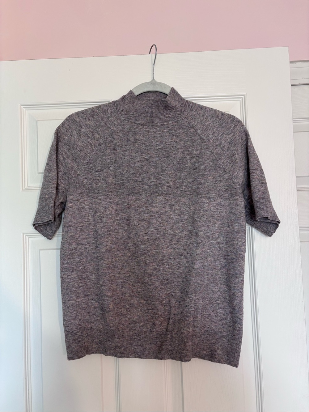 Ann Taylor Factory Short Sleeve Mock Neck Sweater